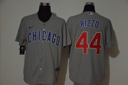 Chicago Cubs Anthony Rizzo #44 2020 MLB Grey Jersey