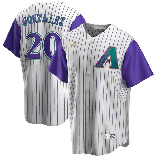 Arizona Diamondbacks Luis Gonzalez #20 2020 MLB White Purple Jersey