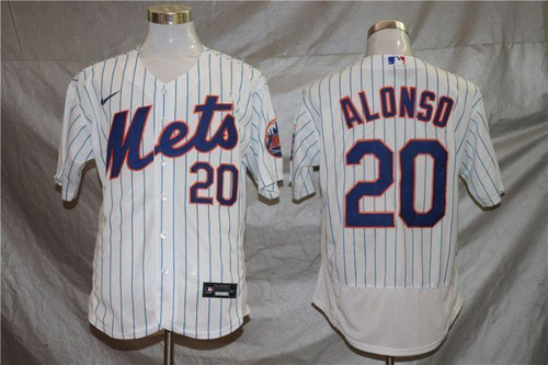 New York Mets Pete Alonso #20 2020 MLB White Jersey