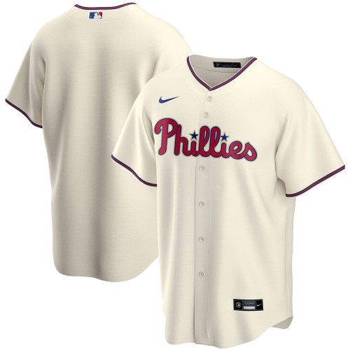 Mens Philadelphia Phillies Cream Alternate Team Jersey Gift For Philadelphia Phillies Fans