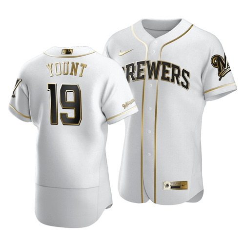 Brewers Robin Yount Golden Edition White  Jersey