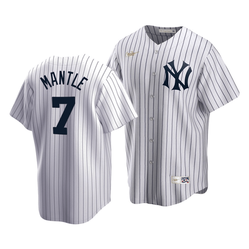 Men'S New York Yankees Mickey Mantle #7 Cooperstown Collection White Home Jersey