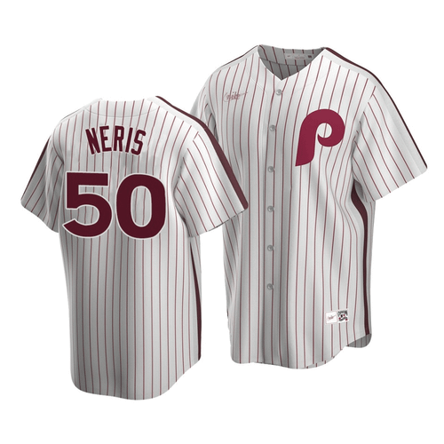Men'S Philadelphia Phillies Hector Neris #50 Cooperstown Collection White Home Jersey