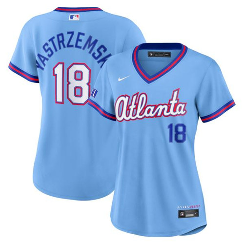Women's Atlanta Braves Mike Yastrzemski Nike Powder Blue 2026 City Connect Stadium Jersey