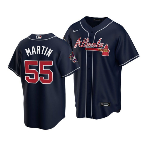 Atlanta Braves Chris Martin #55 2021 Mlb All-Star Game Patch Jersey Navy