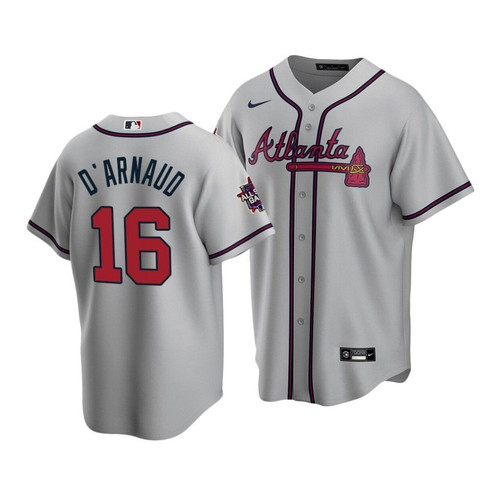 Atlanta Braves Travis D'Arnaud #16 2021 Mlb All-Star Game Patch Jersey Gray