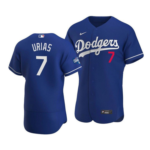 Men'S Los Angeles Dodgers Julio Urias #7 2020 World Series Champions  Alternate Jersey Royal