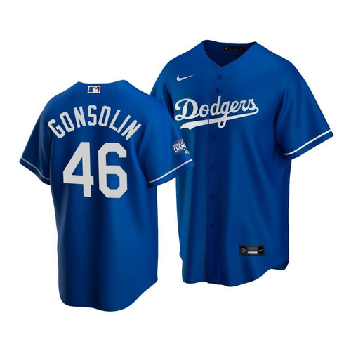 Men'S Los Angeles Dodgers Tony Gonsolin #46 2020 World Series Champions White Replica Home Jersey