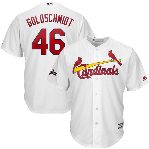 Paul Goldschmidt St. Louis Cardinals Majestic 2019 Postseason Official Cool Base Player Jersey White
