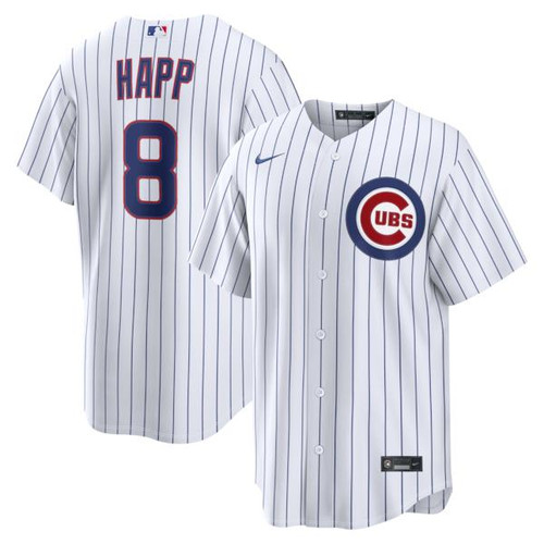 Men's Chicago Cubs Ian Happ Nike White Home Replica Jersey