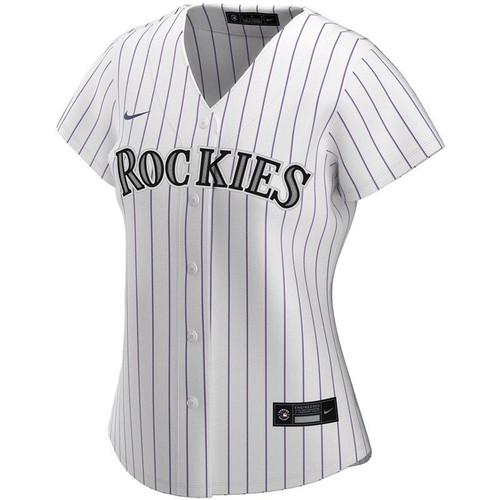 Colorado Rockies 2020 Mlb Personalized Custom White Stripe Lines Womens Custom Jersey