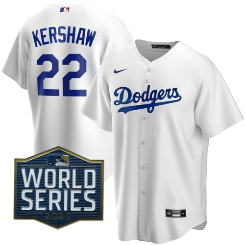 Los Angeles Dodgers Clayton Kershaw #22 2020 Mlb White Jersey