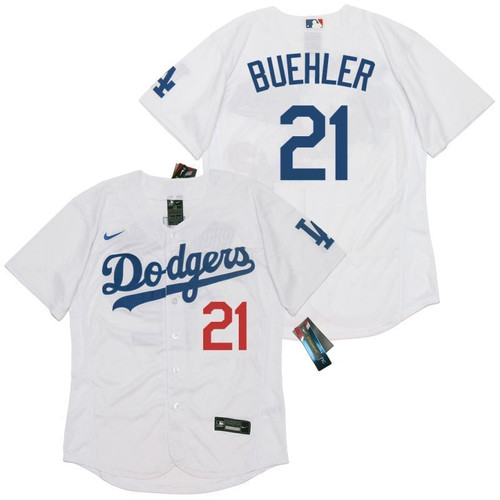 Los Angeles Dodgers Walker Buehler #21 2020 Mlb White Jersey