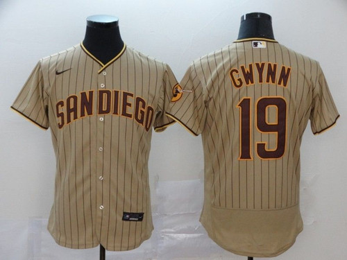 San Diego Padres Tony Gwynn #19 Mlb 2020 Light Brown Jersey