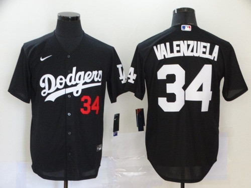 Los Angeles Dodgers Fernando Valenzuela #34 2020 Mlb Black Jersey