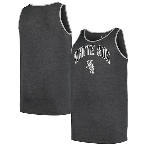 Men's Chicago White Sox Profile Heather Charcoal Big & Tall Arch Over Logo Tank Top