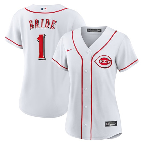 Women's Cincinnati Reds  Nike White #1 Bride Home Replica Jersey