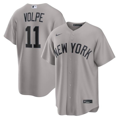Men's New York Yankees Anthony Volpe Nike Gray Road Replica Jersey