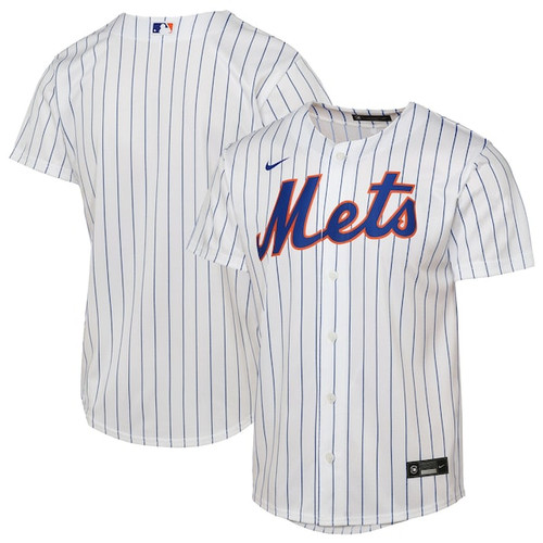 Youth New York Mets  Nike White Home Replica Jersey