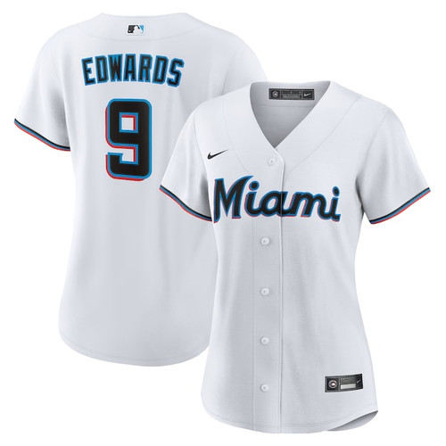 Women's Miami Marlins Xavier Edwards Nike White Home Replica Jersey