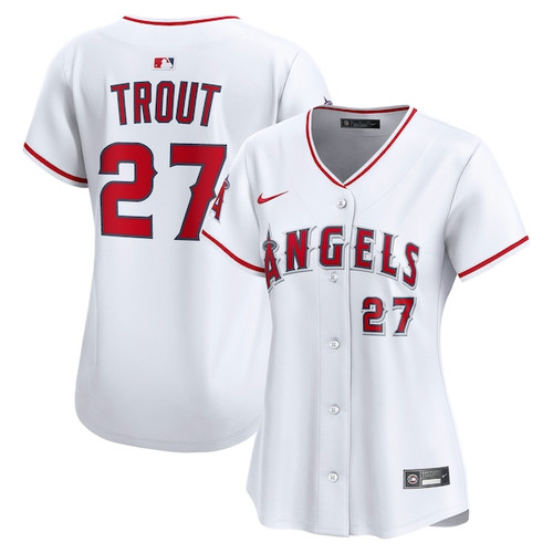 Women's Los Angeles Angels Mike Trout Nike White Home Limited Player Jersey