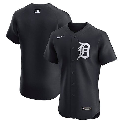 Men's Detroit Tigers Nike Navy Alternate 2 Elite Jersey