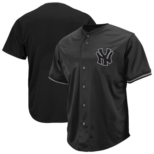 Men's New York Yankees Profile Black Big & Tall Pop Fashion Jersey