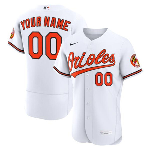 Men's Baltimore Orioles Nike White Home  Custom Jersey