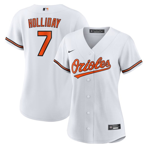 Women's Baltimore Orioles Jackson Holliday Nike White Home Replica Player Jersey