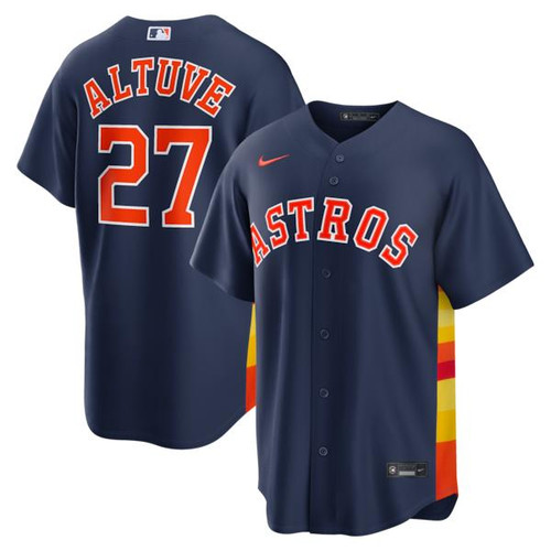 Men's Houston Astros Jose Altuve Nike Navy Alternate 2 Replica Jersey