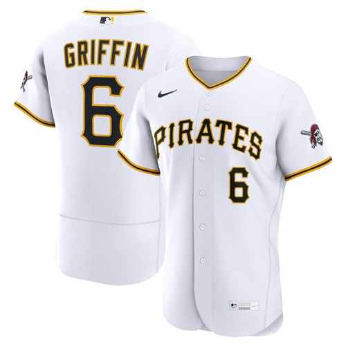 Men's Pittsburgh Pirates Konnor Griffin Nike White Home  Jersey
