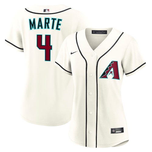 Women's  Arizona Diamondbacks Ketel Marte Nike Cream Home Replica Jersey