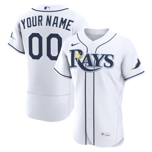 Men's Tampa Bay Rays Nike White Home  Custom Jersey