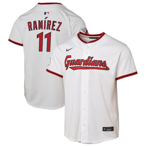 Youth Cleveland Guardians José Ramírez Nike White Home  Limited Player Jersey
