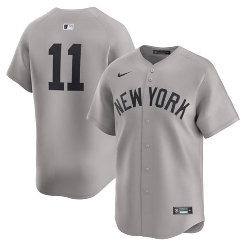 Men's New York Yankees Anthony Volpe Nike Gray Road Limited Player Jersey
