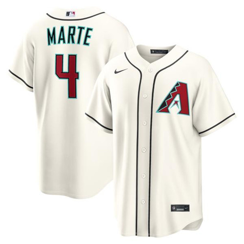 Men's Arizona Diamondbacks Ketel Marte Nike Cream Home Replica Jersey