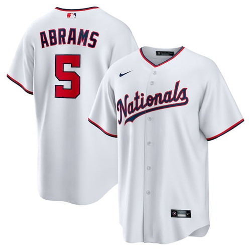 Youth Washington Nationals CJ Abrams Nike White Home Replica Player Jersey