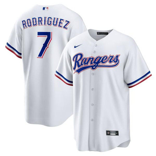 Men's Texas Rangers Ivan Rodriguez Nike White Home Retired Player Replica Jersey