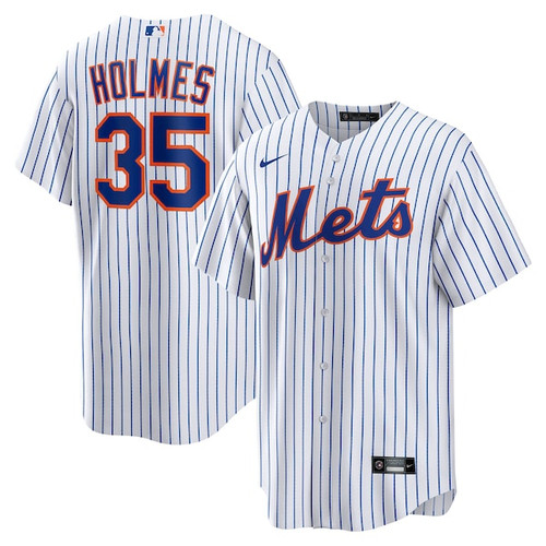 Men's New York Mets Clay Holmes Nike White Home Replica Jersey