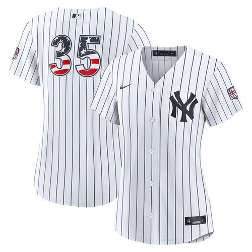 Women's New York Yankees Cody Bellinger Nike White USA 250 Fourth of July Home Stadium Jersey