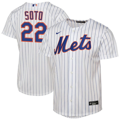 Youth New York Mets Juan Soto Nike White Home Replica Jersey