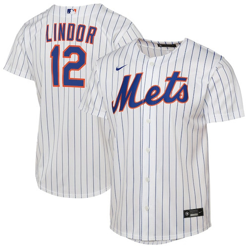 Youth New York Mets Francisco Lindor Nike White Home Replica Player Jersey