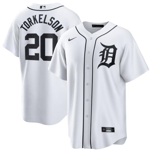 Men's  Detroit Tigers Spencer Torkelson Nike White Home Replica Jersey