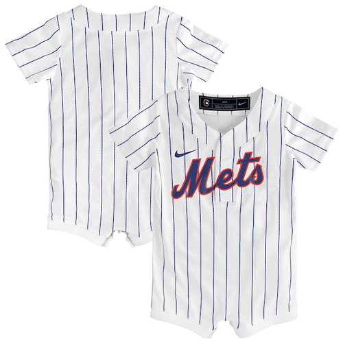 Newborn & Infant New York Mets Nike White Home Replica Romper Jersey