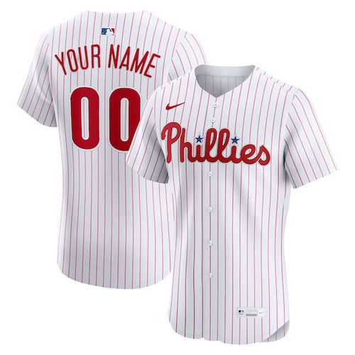 Men's Philadelphia Phillies Nike White Home Elite Custom Jersey