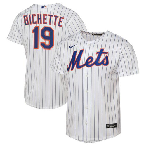 Youth New York Mets Bo Bichette Nike White Home Baseline Jersey
