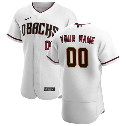 Mens Arizona Diamondbacks Nike Replica Replica White Home  Custom Jersey