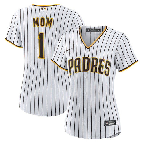 Women's San Diego Padres  Nike White #1 Mom Home Replica Jersey
