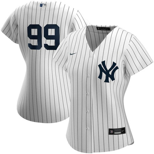 Womens New York Yankees Aaron Judge Nike Replica Replica White Home Replica Player Jersey