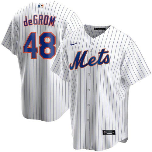 Mens New York Mets Jacob deGrom Nike Replica Replica White Home Replica Player Name Jersey